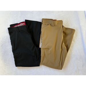 Wrangler Lightweight Stretch Cargo Pants Lot of Two Size 40 X 30, Black/Tan Read